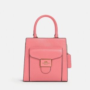 NEW WITH TAGS LEATHER COACH BAG - MINI PEPPER CROSSBODY, TAFFY